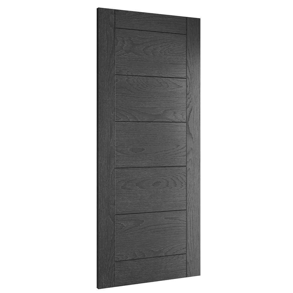 Deanta Seville Brushed Fire Door Pre-finished - Black Oak - Image 2